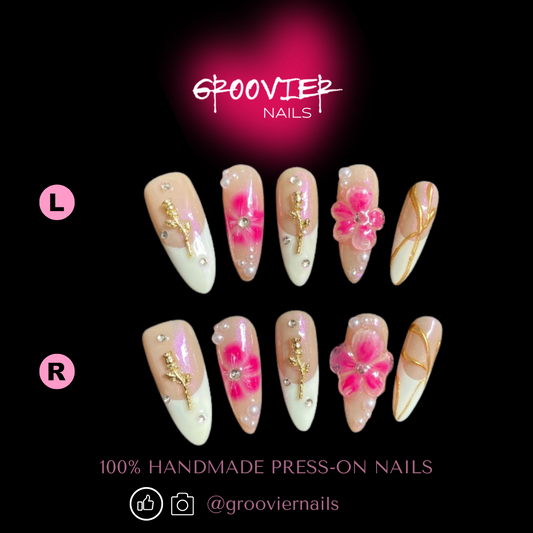 Petal Dream Handmade Press-On Nails (C-E015)