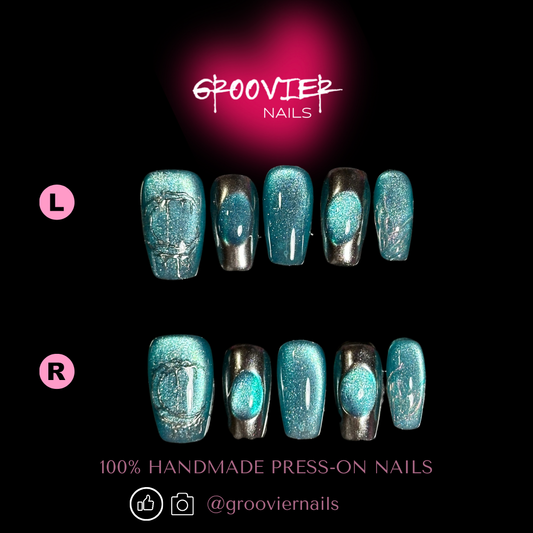 Mint Mambo Press-On Nails (K-G0055)