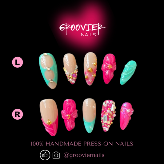 Beauty Unveiled Handmade Press-On Nails (C-E014)