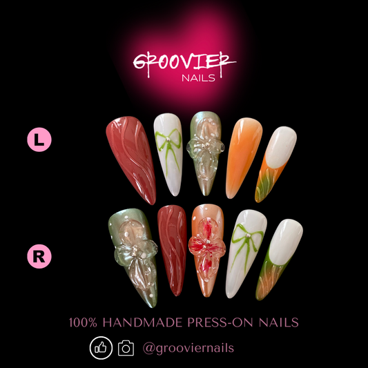 Viney Garden Handmade Press-On Nails (C-E033)