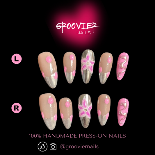 Flower Child Handmade Press-On Nails (C-E021)